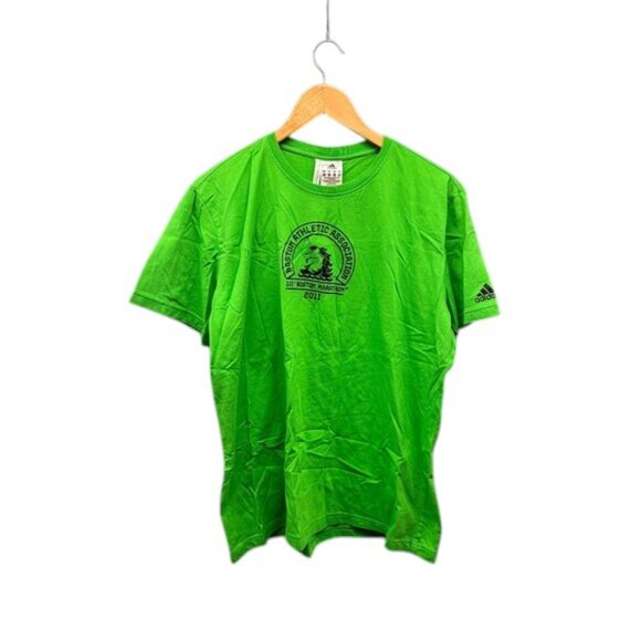 Adidas Boston Marathon 2011 T-Shirt Men’s XL Green Athletic Association - Picture 1 of 7